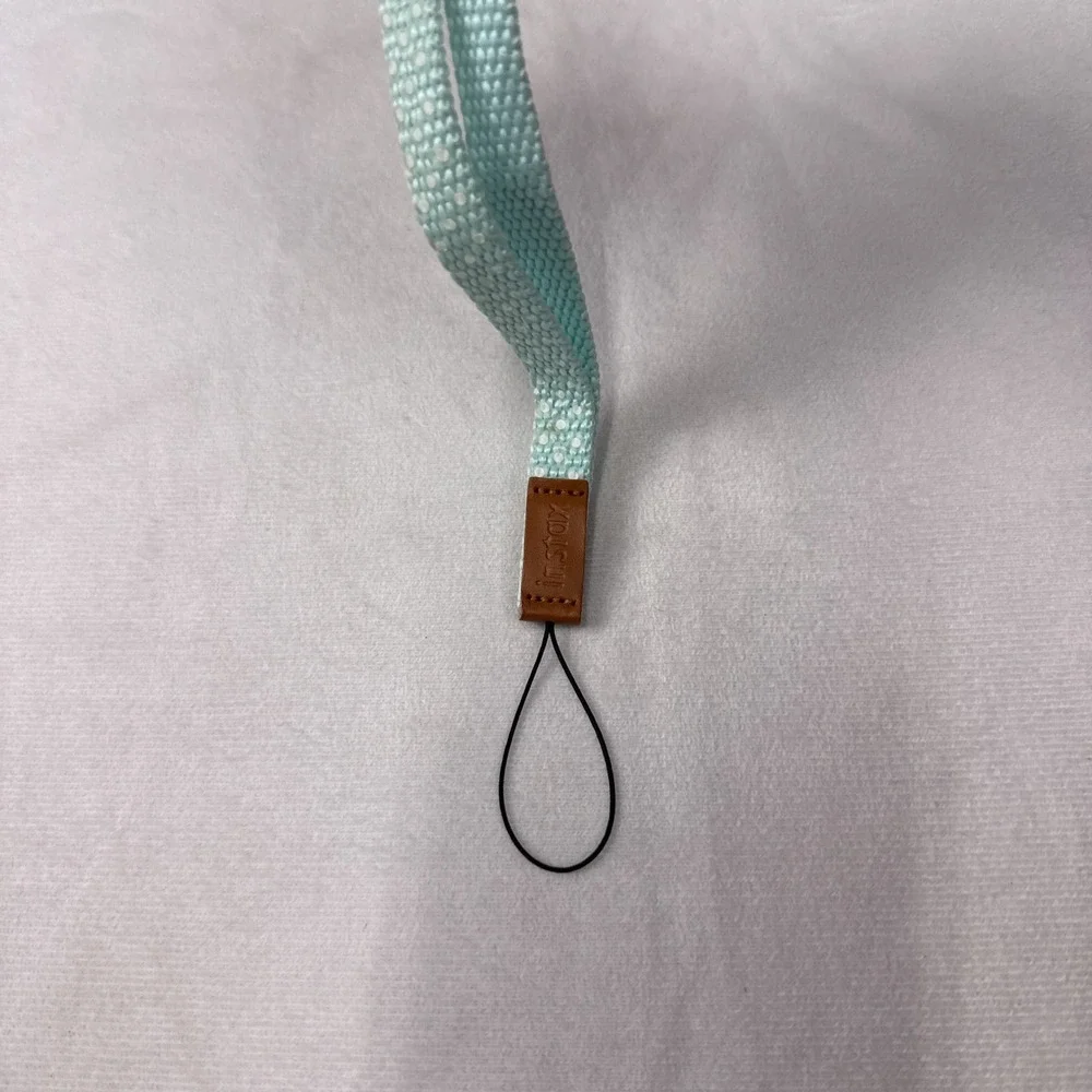 Fujifilm Instax Mini 8 9 Camera Case Faux Leather Light Blue Braided Strap